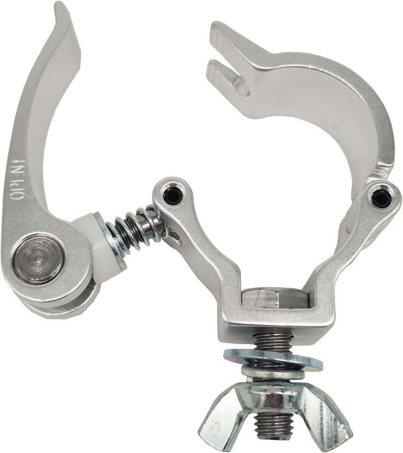 Douzime 2 Pcs 1.49-1.57 inch Lighting Truss Clamp Stage Light Clamps Heavy Duty 220 Lbs for DJ Lighting Par Lights Spot Lights Silver - Image 4